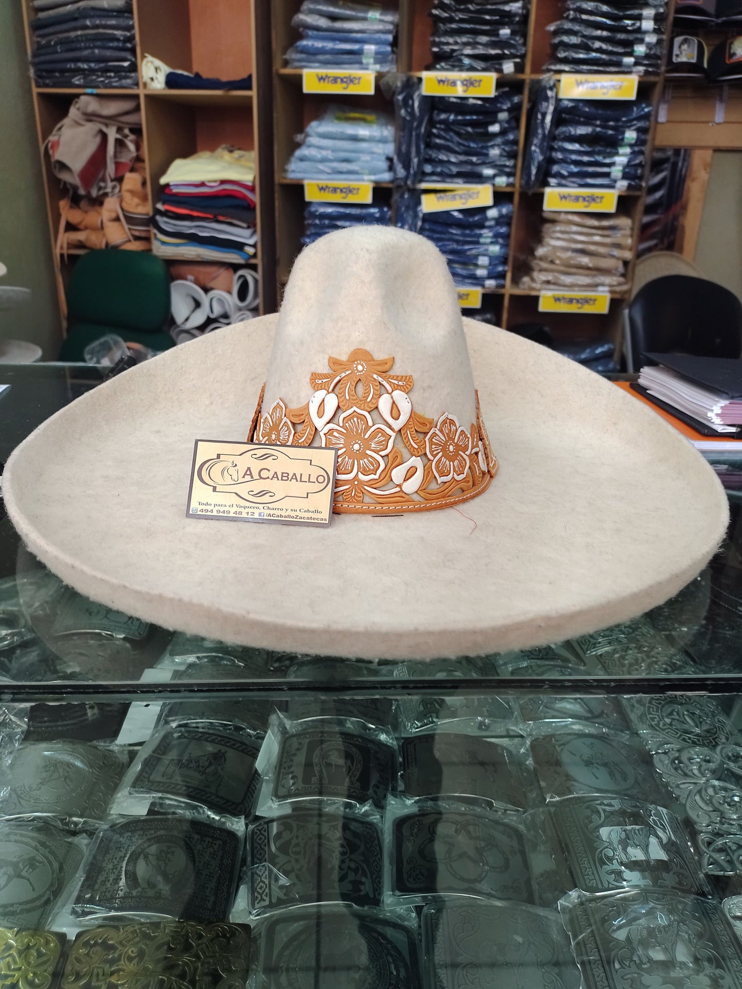 Sombrero Charro Fino En Lana, Toquilla Sencilla.