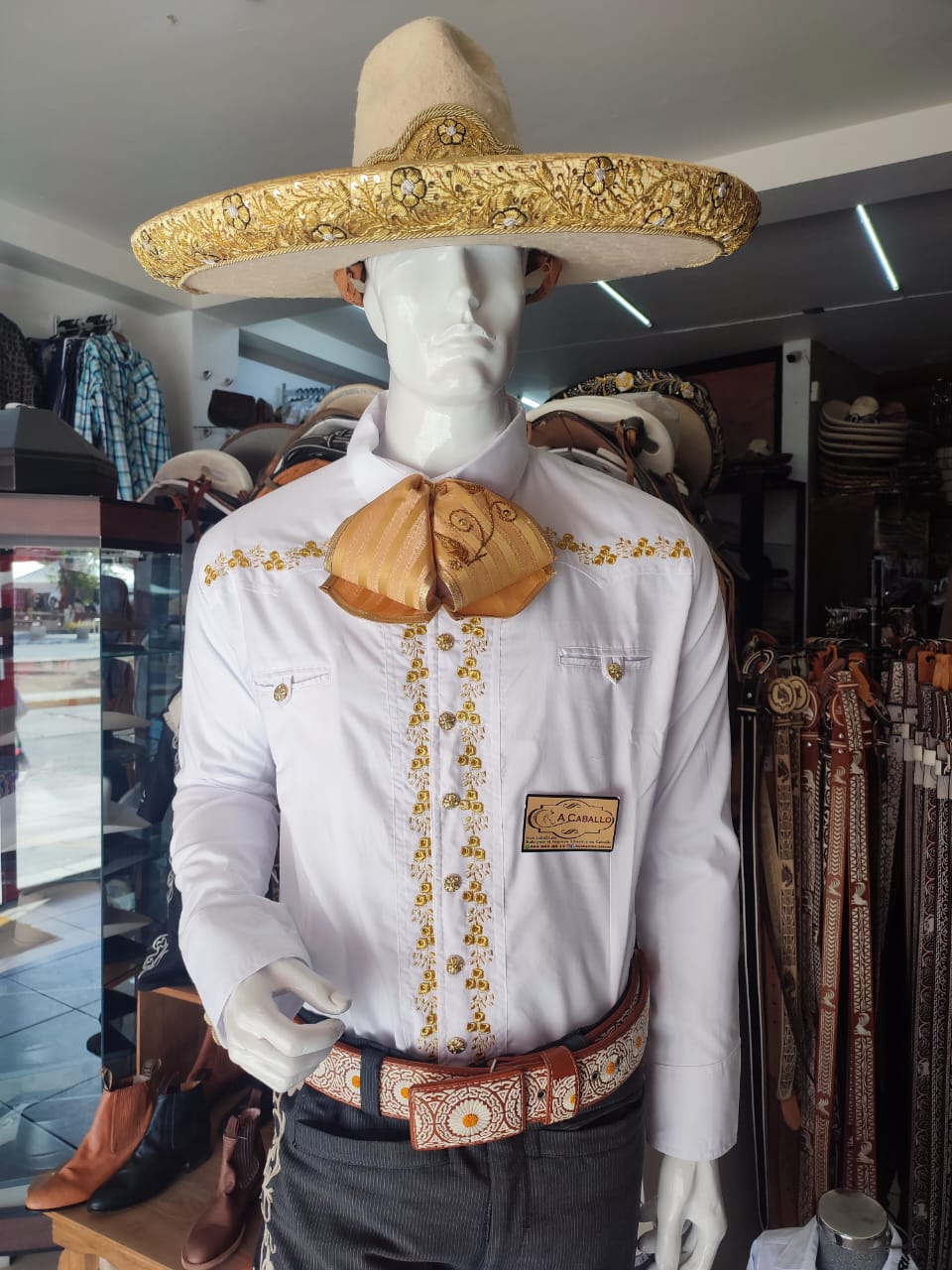 Camisa Charra Bordada Extra Fina
