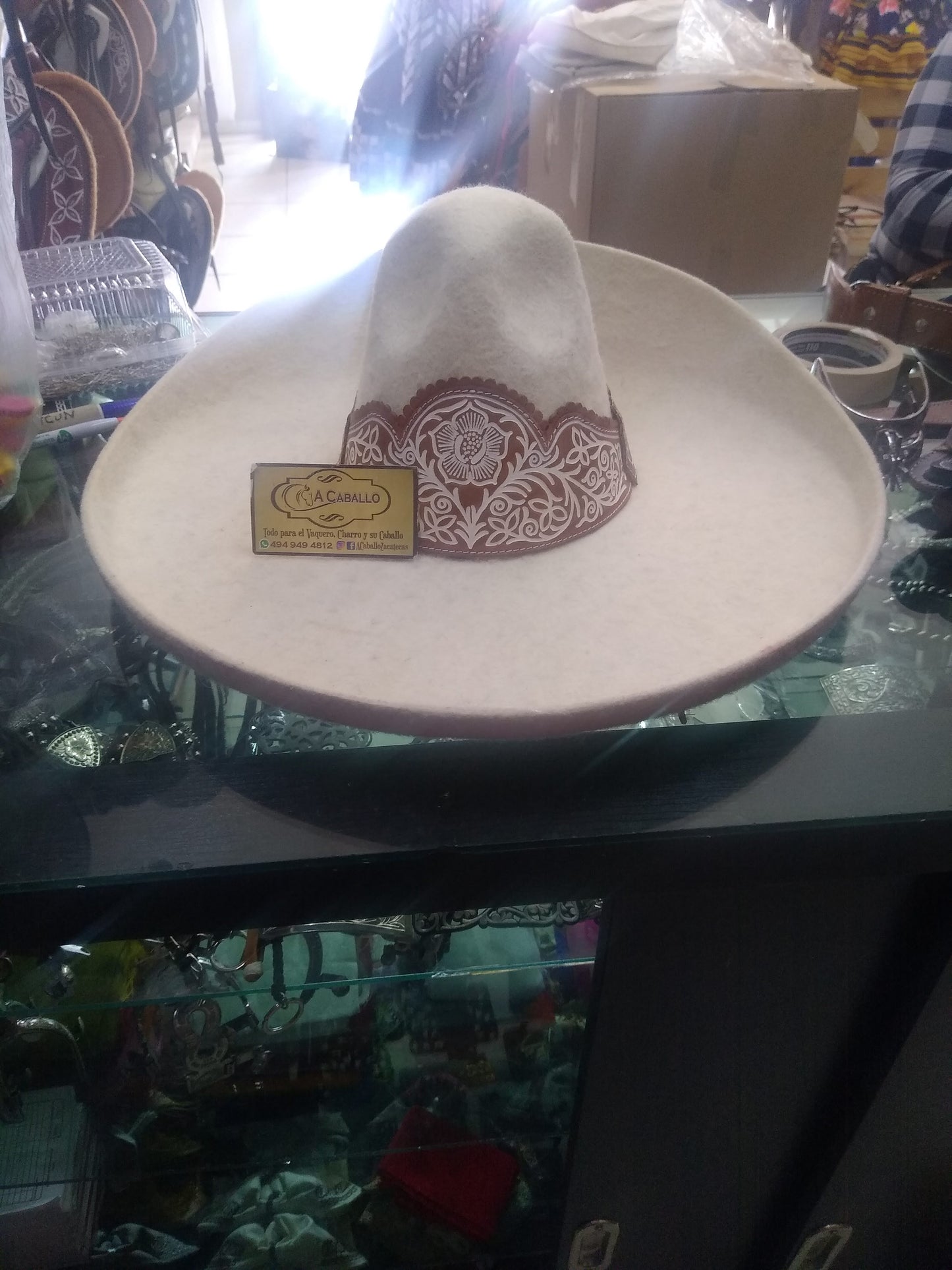 Sombrero Charro Lana Toquilla Cincelada