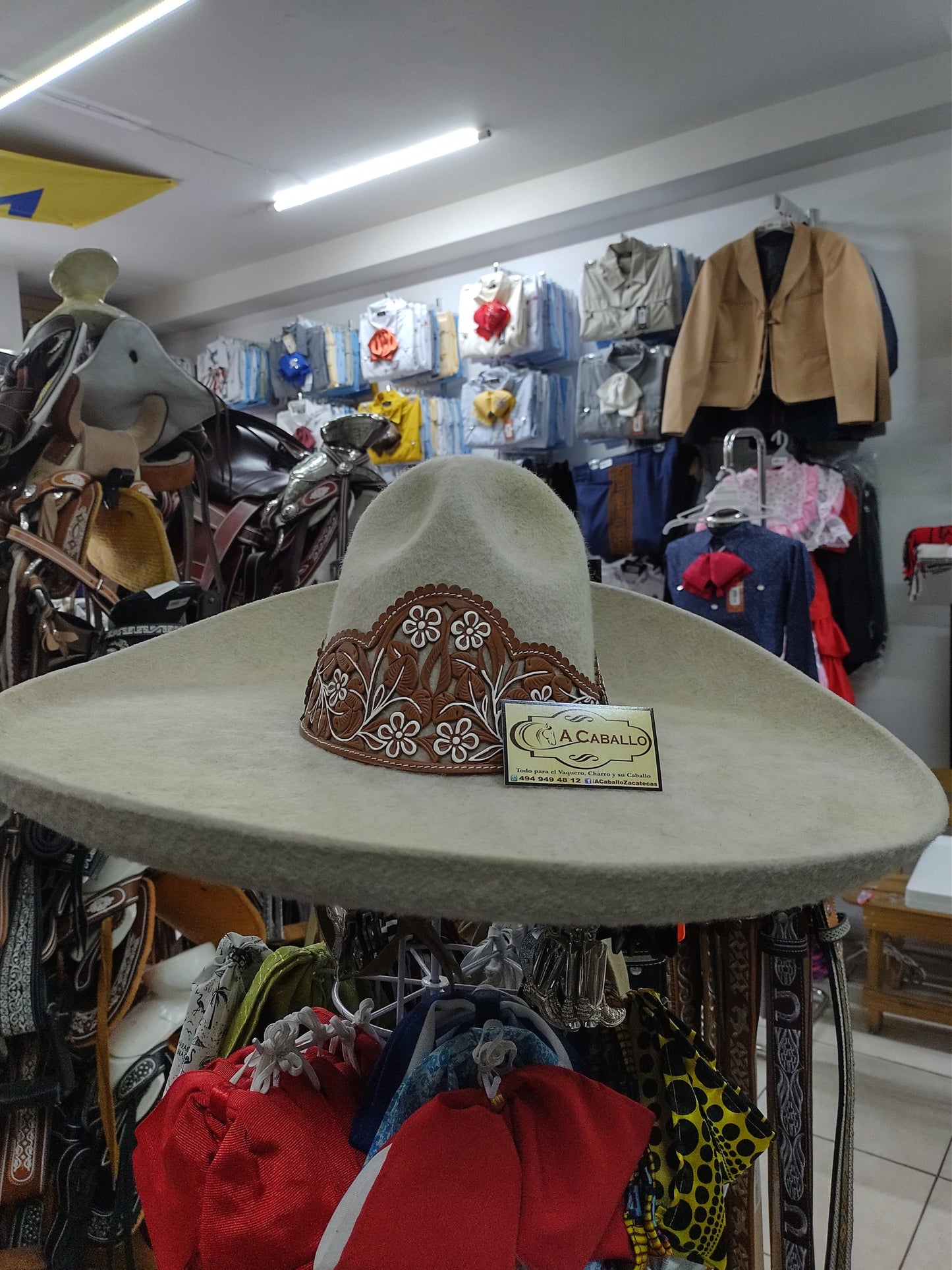 Sombrero Charro Lana Toquilla Cincelada