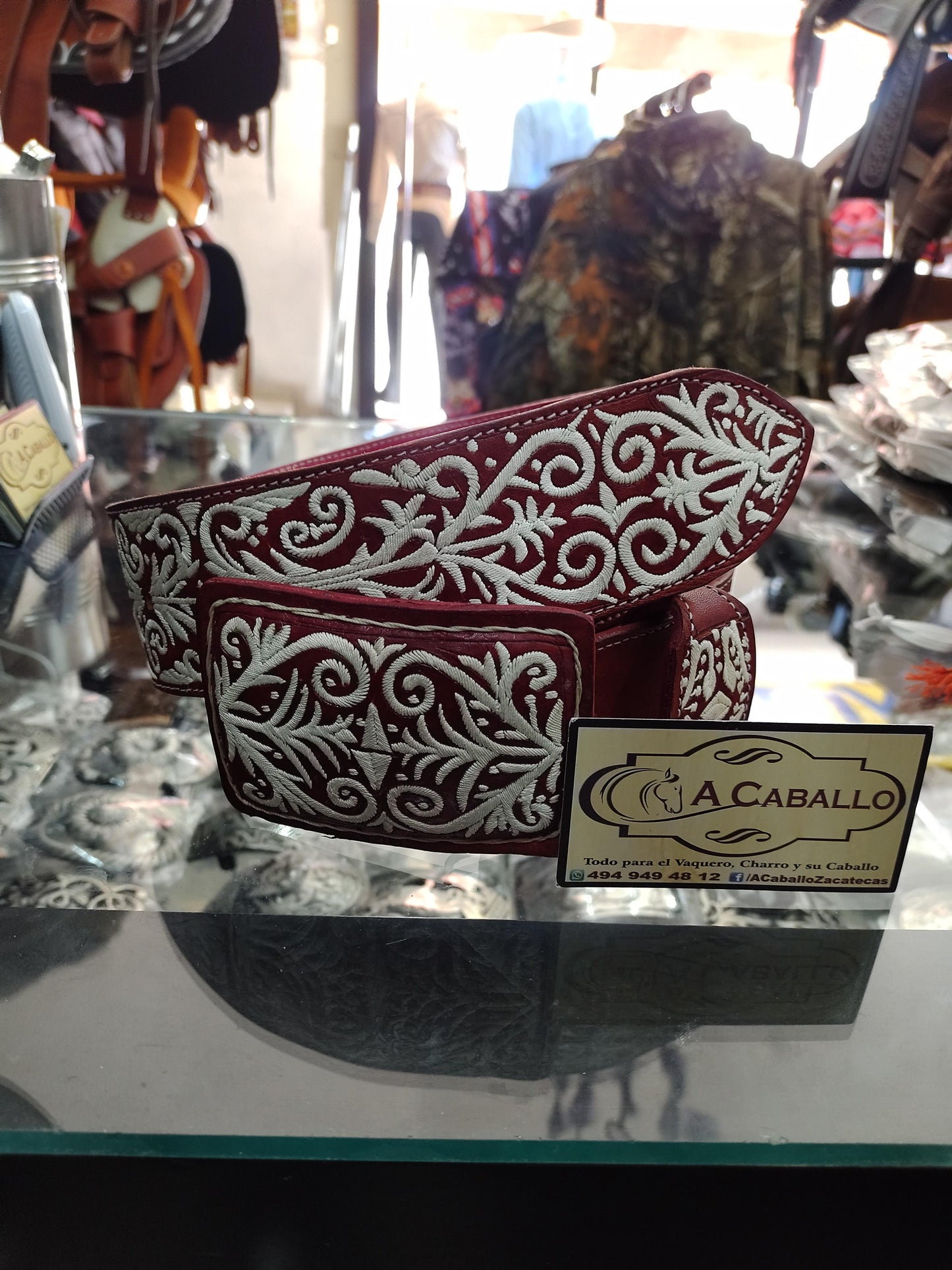 Cinto Piteado Corazones Encontrados y Guias