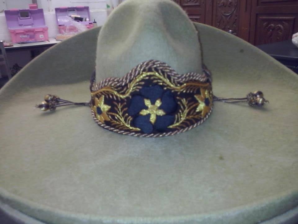 Sombrero Charro Fino En Lana, Toquilla En Hilo.