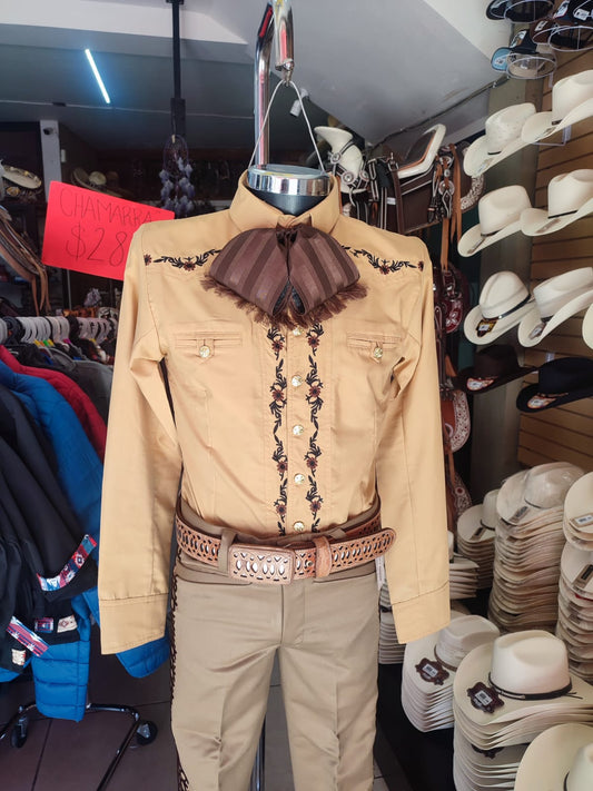 Camisa Charra Bordada Extra Fina