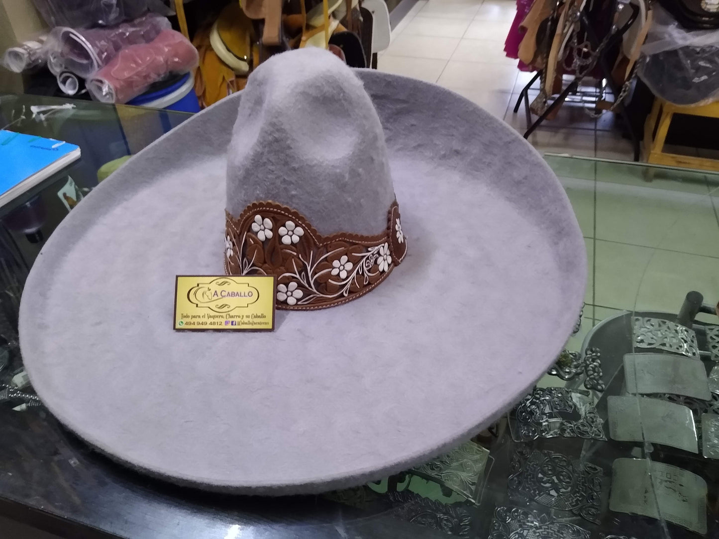 Sombrero Charro Lana Toquilla Cincelada