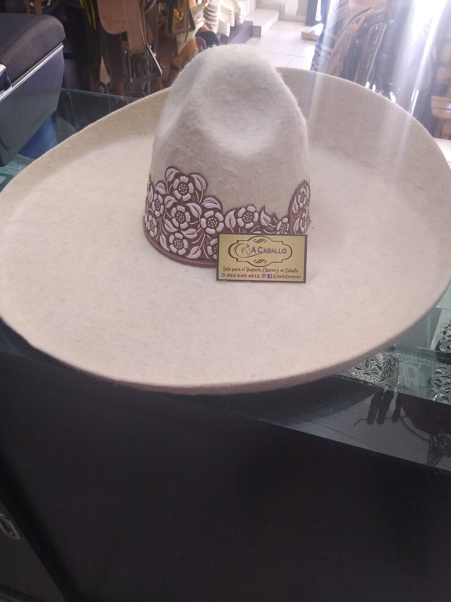 Sombrero Charro Lana Toquilla Cincelada