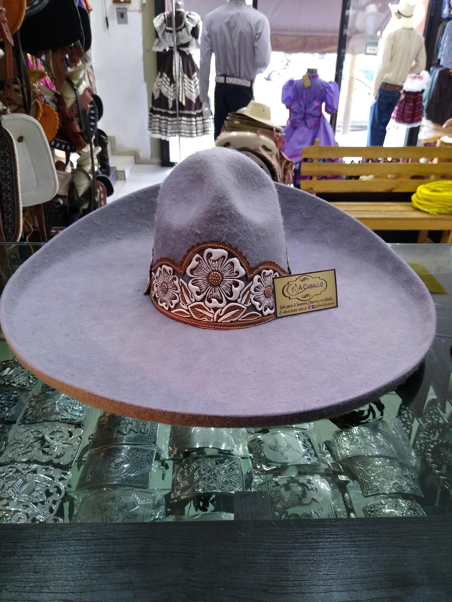 Sombrero Charro Lana Toquilla Cincelada