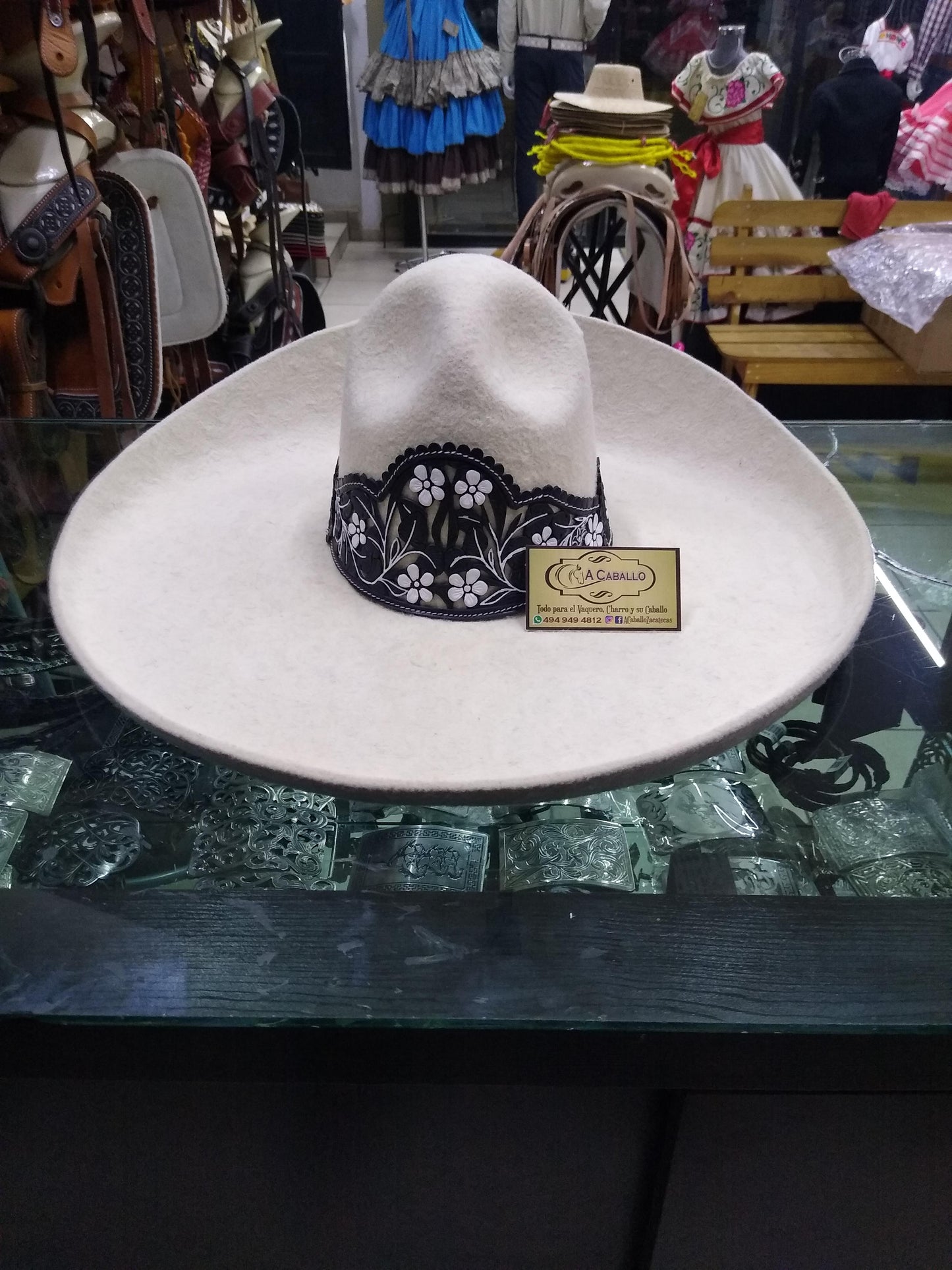 Sombrero Charro Lana Toquilla Cincelada