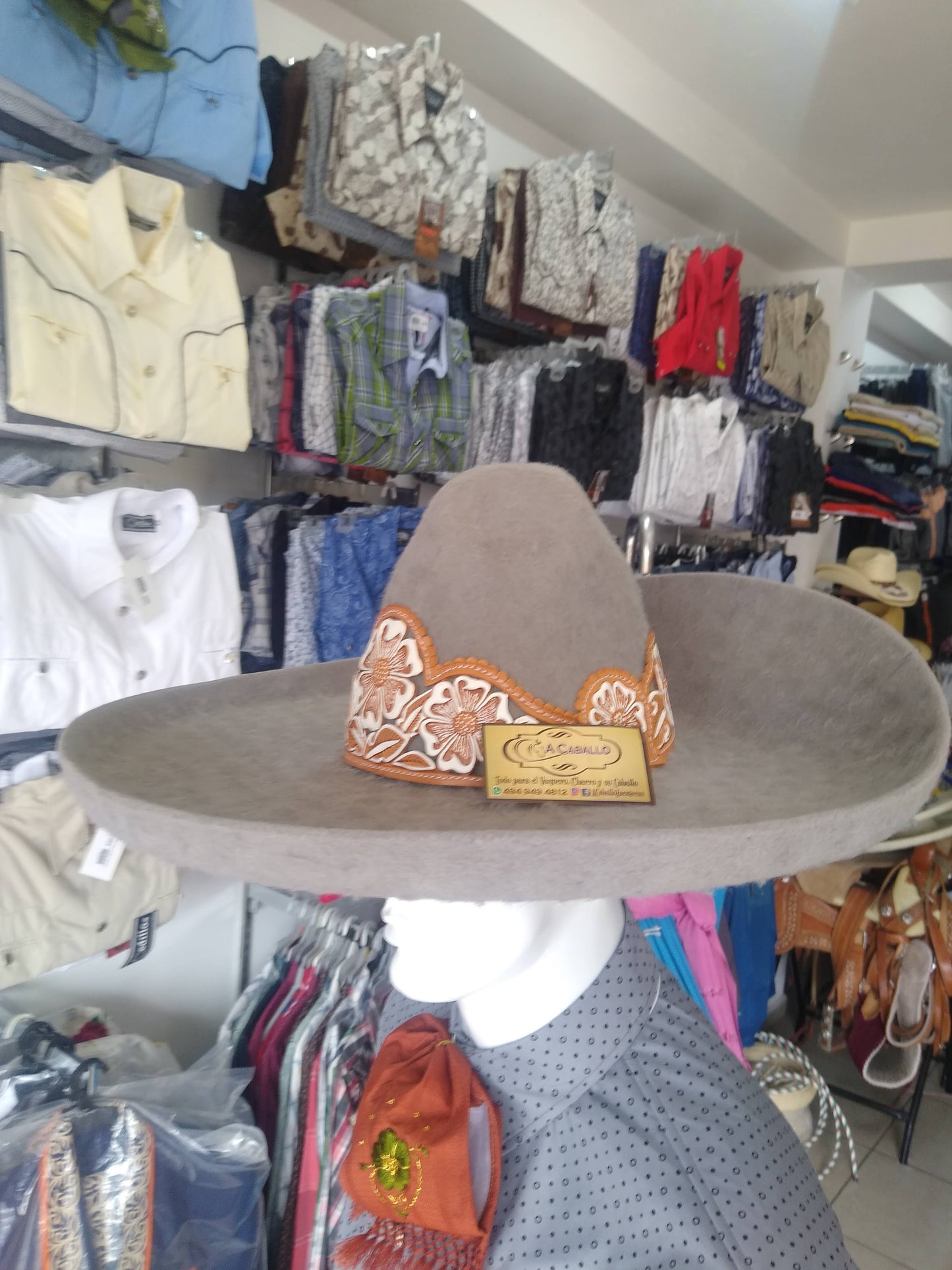 Sombrero Charro Lana Toquilla Cincelada