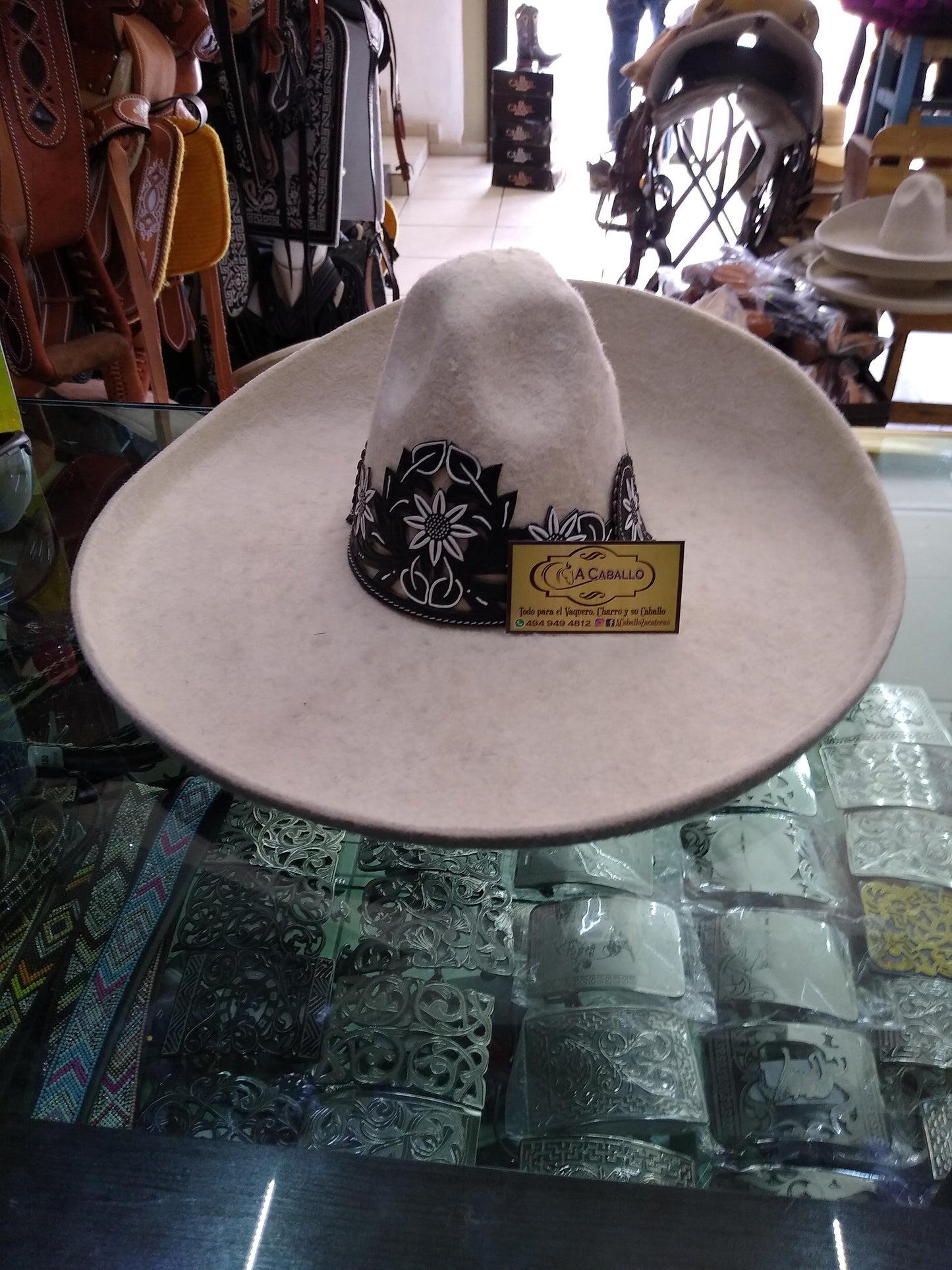 Sombrero Charro Lana Toquilla Cincelada