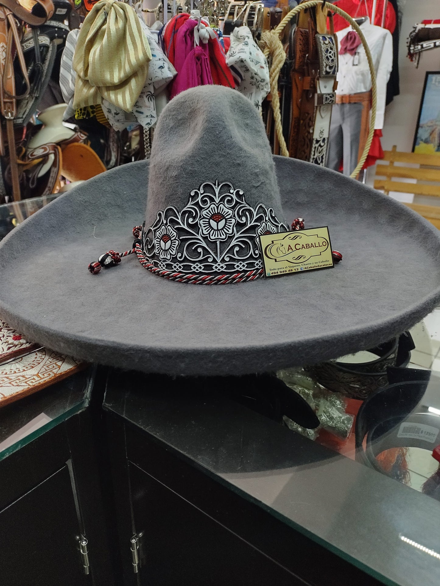 Sombrero Charro Lana Toquilla Calada Fina